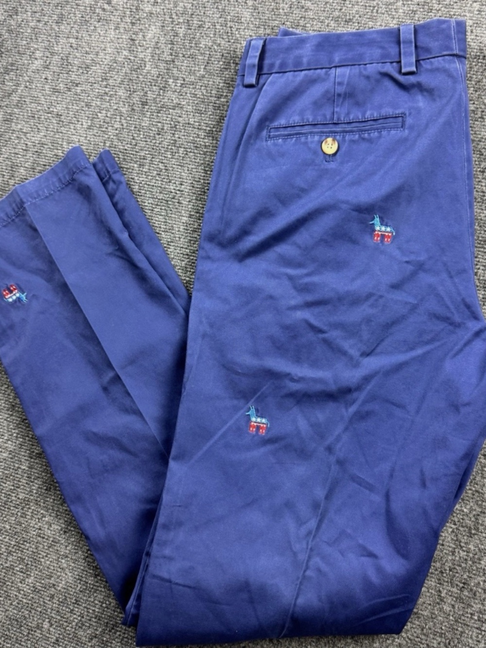 Vineyard Vines 33x34 Democrat Donkey Chino Pants Mens Slim Fit Political Party